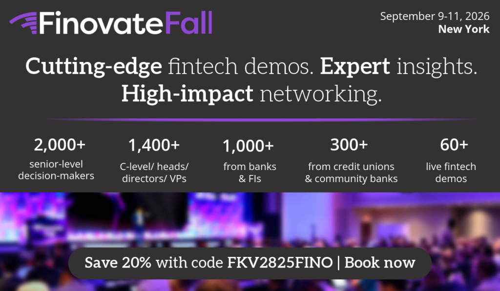 FinovateFall 2026, Supporting as a Partner with Discount Code